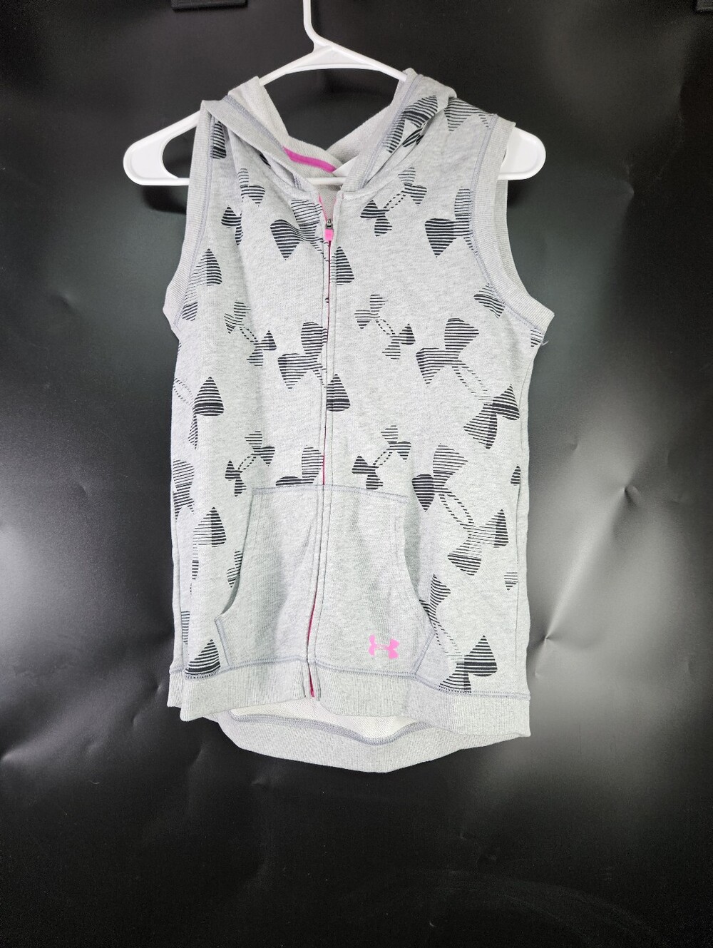 Girls Under Armour Hoodied Zip Vest Nwt